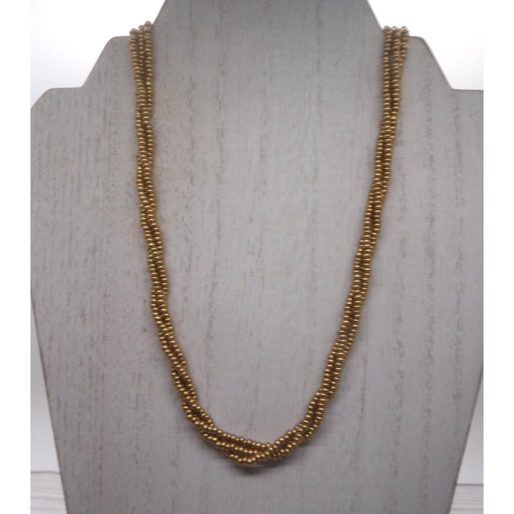 Necklace Beaded Gold